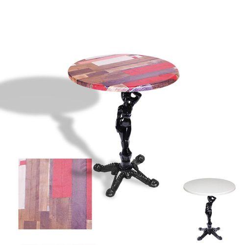 Dockers Çipa 1003 Döküm Ayak Yuvarlak Masa Çap 80cm - (Werzalit, Wermodin ve Allzalit Tabla) - Redwood