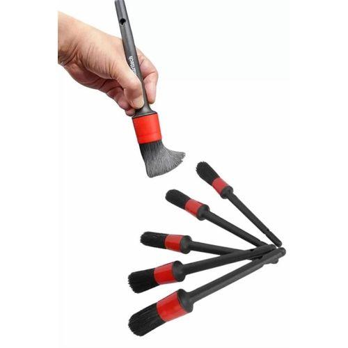 5 Adet Oto Detaylı Temizleyici Araç İçi Temizlik Fırça Seti Koltuk Döşeme Kapı Toz Alma Fırçası