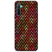 Oppo Realme 6i Kılıf Dragons (8) Baskılı Kılıf Ejderha Deri Pembe