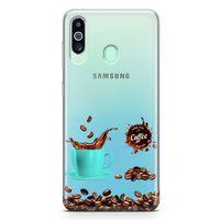 Samsung Galaxy M40 Kılıf Coffe Time Arka Kapak Koruma Desenli Full Koruyucu