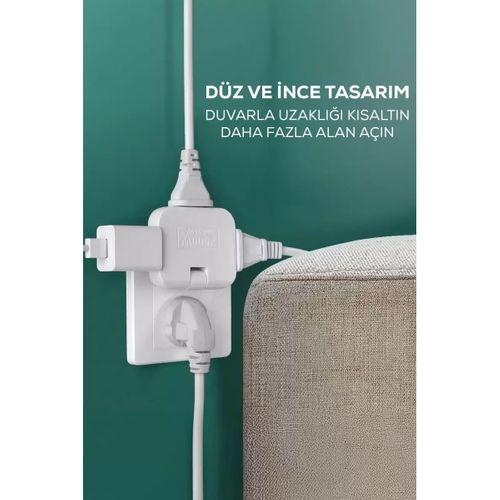 Katlanır Priz  3 Gözlü