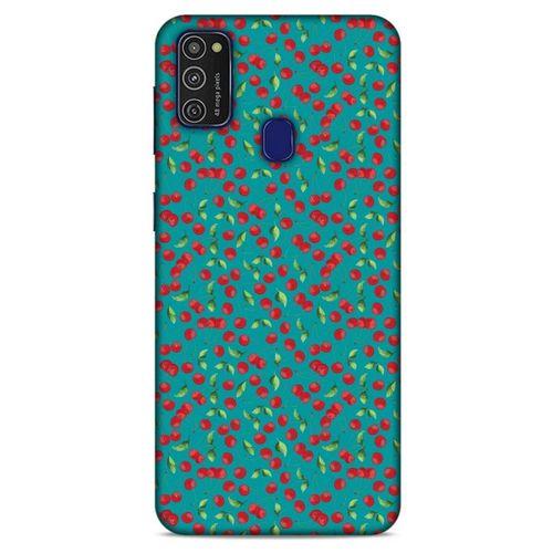 Frutix Vişne 01 Samsung Galaxy M21 Kılıf Desenli Silikon