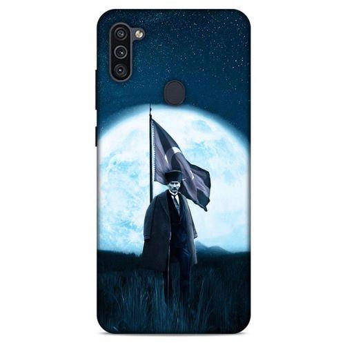 Samsung Galaxy M11 Kılıf Atatürk (45) Liquid Air Kılıf Ay Işığı