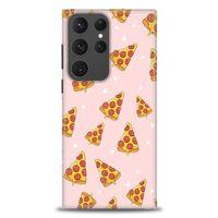 Samsung Galaxy S23 Ultra Kılıf HD Baskılı Kılıf - Pizza Dilimleri + Tam Ekran Koruyucu