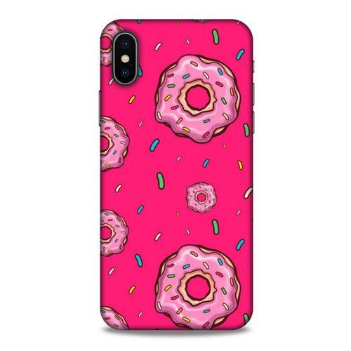 Apple iPhone XS Uyumlu Kılıf Pembe Delisi (28) Arka Kapak Donut