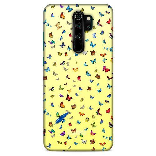 Xiaomi Redmi Note 8 Pro Kılıf Kelebek Etkisi (14) Lansman Kılıf Kırmızı Krem