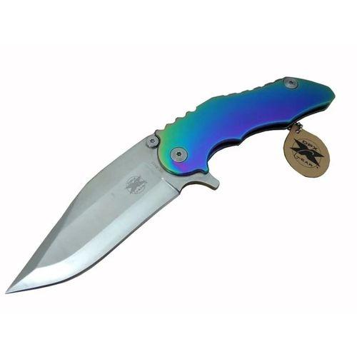 Gear Wl 9115 Outdoor Çakı 23 Cm - Metal Gökkuşağı Sap, Otomatik, Kılıflı