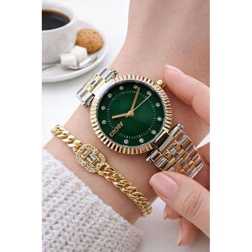 DKNY 2 Yıl Garantili 5 Atm Suya Dayanıklı Kararma Renk Atma Yapmaz Kadın Kol Saati+Bileklik DL042.75