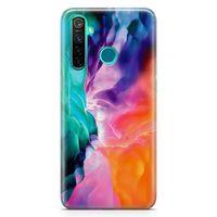 Realme 5 Pro Kılıf Perdeler Arka Kapak Koruma Desenli Full Koruyucu