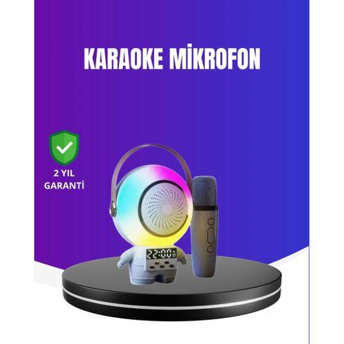 Rgb Işıklı Astronot Bluetooth Hoparlör Karaoke Mikrofonlu