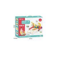 Eğitici Oyuncak BIB6016- Vardem Piyanolu Bebek Yürüteci ve Tavşan Desenli Kırmızı Oyun Halısı  2 in 1