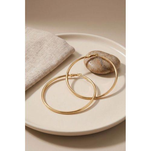 316L Çelik Gold Renk 56 mm Halka Küpe