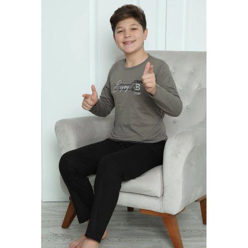 Erkek Çocuk Penye Pijama Takım Vizon
