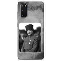 Samsung Galaxy S20 Kılıf Atatürk (38) Neo Hybrid Kılıf Antrasit Taş