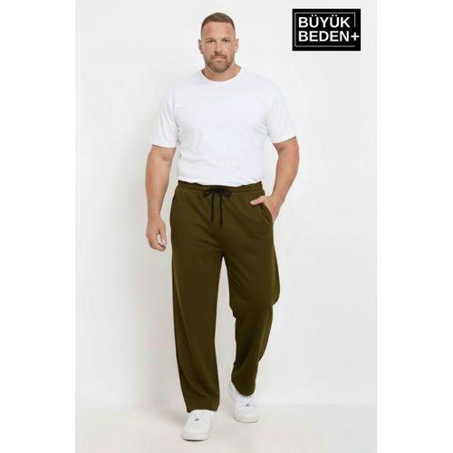 Erkek Büyük Beden Rahat Kalıp Paça Reçmeli İnce Eşofman Altı SPR26BEA952