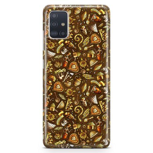 Samsung Galaxy A51 Kılıf Maskeli Balo Doodle Arka Kapak Koruma Desenli Full Koruyucu