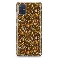 Samsung Galaxy A51 Kılıf Maskeli Balo Doodle Arka Kapak Koruma Desenli Full Koruyucu