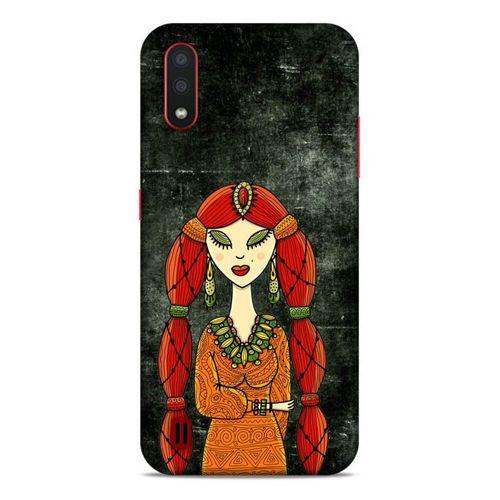 Lopard Samsung Galaxy A01 Uyumlu Kılıf Sürreal Yüzler ♀ (36) Glitter Kılıf Desenli