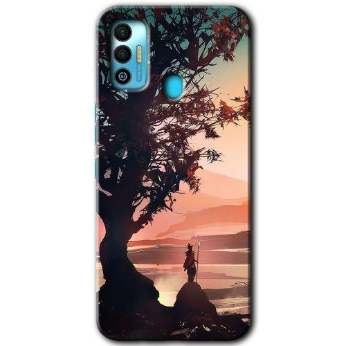 Tecno Spark 7T Kılıf HD Desen Baskılı Arka Kapak - Yalnız Savaşcı