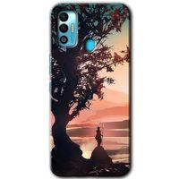 Tecno Spark 7T Kılıf HD Desen Baskılı Arka Kapak - Yalnız Savaşcı