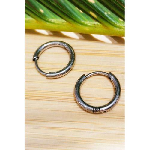 Monalisa Home 10mm Gümüş Renk Halka Unisex Çelik Küpe