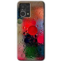 Potkal Hediye Fabrikası Oppo Reno 7 4G Kılıf HD Desen Baskılı Arka Kapak - Wet Bubbles