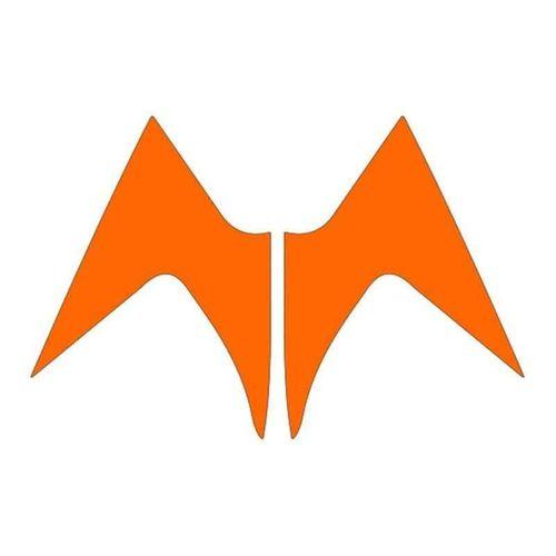 MONDİAL Mondial Mh Drift 2011 - 2020 Uyumlu Flo Turuncu Ön Siperlik Yan Sticker