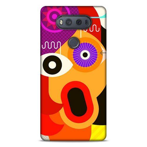 Lopard LG K61 Uyumlu Kılıf Soyut Sanat (12) Desenli Koruyucu Silikon