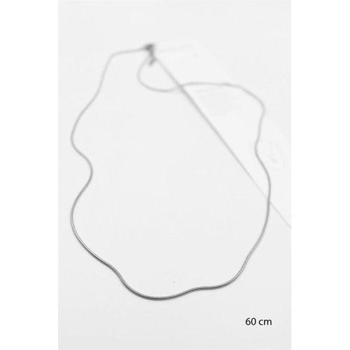 Yılan Zincir Kolye - 60cm - Gümüş