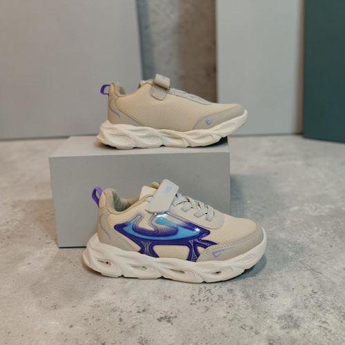 Wisco 069 Bej-Lila Cırtlı Kız Çocuk Spor Ayakkabı