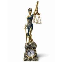 Polyester Saatli Adalet Figürü