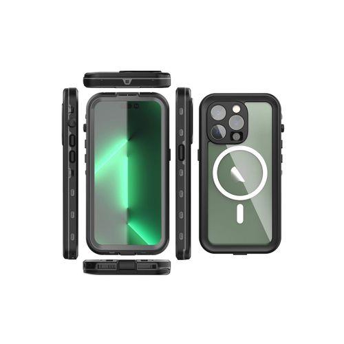 Newface iPhone 14 Pro Kılıf Red Pepper Magneticsafe Su Geçirmez Kılıf - Siyah-Gri