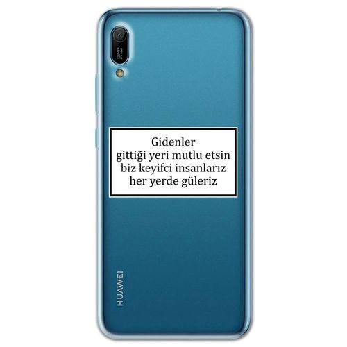Huawei Y6 2019 Kılıf HD Yazı Baskılı Silikon Arka Kapak - Yazı 4