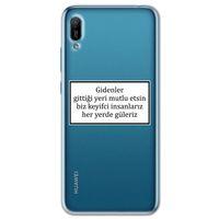 Huawei Y6 2019 Kılıf HD Yazı Baskılı Silikon Arka Kapak - Yazı 4