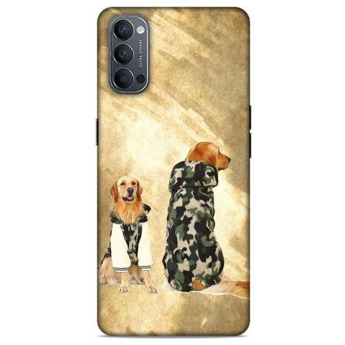 Oppo Reno 4 Kılıf Köpek Kıyafetleri (32) Soft Silikon Kılıf Golden Kapişonlu Polar