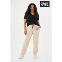 Kadın Büyük Beden BROOKLYN 1970 Baskılı Paça Reçme ince Eşofman Altı SPR26EAK952-3