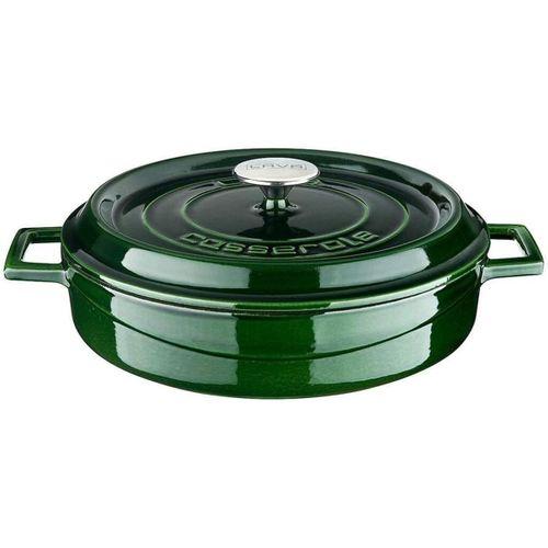 Lava Trendy Demir Döküm Pilav Basık Yayvan Tencere 28 Cm Yeşil