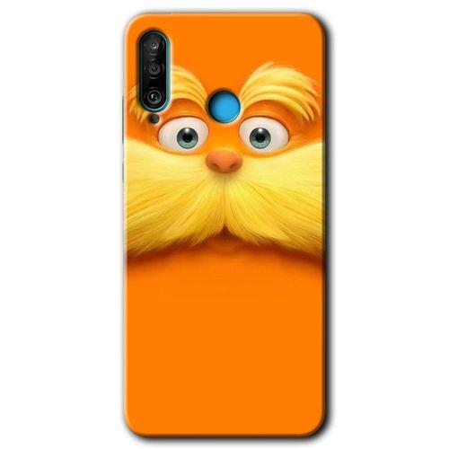 Huawei P30 Lite Kılıf Kapak - Garfield +Hayalet Ekran Yandan Gözükmez