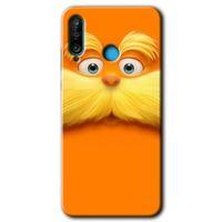 Huawei P30 Lite Kılıf Kapak - Garfield +Hayalet Ekran Yandan Gözükmez