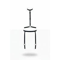 Siyah Harness Takım Deri Boyunluklu Vücut Aksesuarı - Brf230