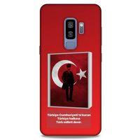 Samsung Galaxy S9 Plus Kılıf Atatürk (4) Koruma Kılıfı Kırmızı