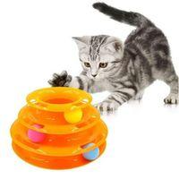 Sepetegelsin Toplu Yuvarlak 3 Katlı Kedi Oyuncağı