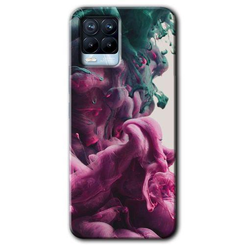 MRCİLETİSİM Realme 8 Pro Kılıf Baskılı Kapak - Liquid Cloud + 5D Tam Kaplayan Cam