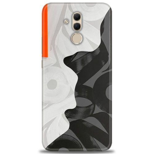 Huawei Mate 20 Lite Kılıf HD Baskılı Kılıf - Turuncu Çizgi + Tam Ekran Koruyucu