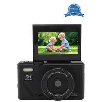 5k 75mp Hd Dijital Kamera 18x Dijital Zoom, Flaşlı,3.0 İnç Ekranlı Fotoğraf Makinesi