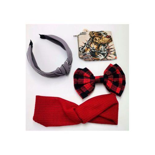 Renkli Desenli Taç Toka Bandana Set