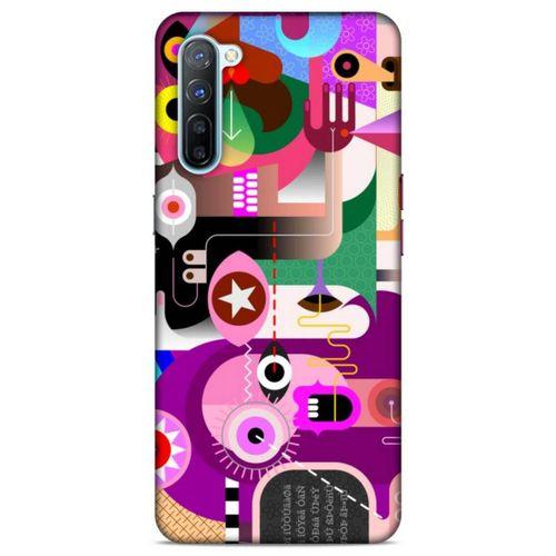 Lopard Oppo Reno 3 Uyumlu Kılıf Soyut Sanat (22) Desenli Tam Koruma Kılıfı