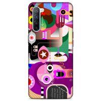 Lopard Oppo Reno 3 Uyumlu Kılıf Soyut Sanat (22) Desenli Tam Koruma Kılıfı
