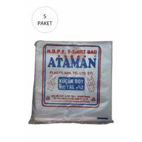 Kalın Şeffaf Atlet Poşet Küçük Boy 25x33 Cm 1 Kg (5 Paket-Takriben 850 Adet)
