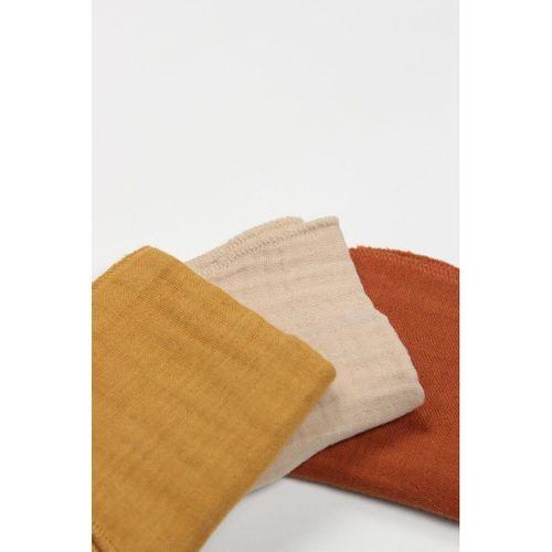 Bistyle Bistyle 6'lı Müslin Mendil 20x20 cm 90106 Kiremit Bej Hardal